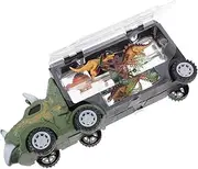 NOLITOY 1 Set Creative Dinosaur Shaped Transport Truck with Miniature Animals Safe Container for Playtime and Engaging Design