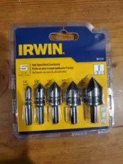 IRWIN HANSON 5 PC. HIGH SPEED STEEL COUNTERSINK SET #1877791- NIP