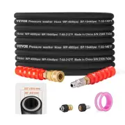 VEVOR Pressure Washer Hose, 100FT, Kink Free 3/8"-?14.8 Male, 3/8"-?15 Female Fo