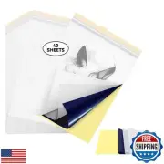PeriPage 40 Sheets Tattoo Transfer Paper, A4 Size Stencil Paper for Tattooing