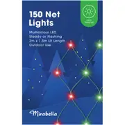 Mirabella 150 Solar Powered Net Lights - Multicolour