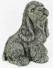 Fleur de Lis Garden Ornaments LLC Puppy Concrete Dog Statue Dogs Figures