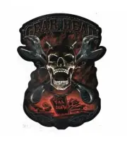 Lethal Threat Gear Head Car Emblem Sticker Decal Pinstripe Skull Truck Van