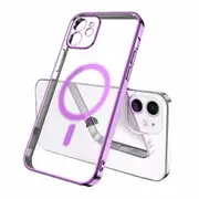 For Apple iPhone 14 MagSafe Magnetic Case with HaloLock Shockproof Military Grade Protection Scratch Resistant Back Protective Cover (Purple)