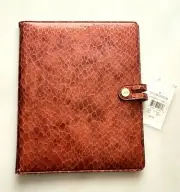 NWT $138 ABAS "Mock Croc" e-Book Reader/Tablet Holder Cover or ORGANIZER CASE