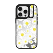 iPhone 16 Pro Mirror Ring Stand Case MagSafe Compatible Daisy Fields
