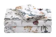 Standard Cotton Sateen Pillowcases Size Set of 2 Pillow Covers, Floral Print,...