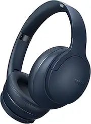 [DOQAUS] Wireless Headphones Over Ear, 90H Playtime Bluetooth Headphones Over Ear, 3EQ Mode, Bluetooth 5.3, HiFi Stereo Headphones Wireless with Mic, Soft Memory Protein Earmuffs,for Phone/PC(Navy Blue)