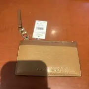 NWT Michael Kors Empire Logo Card Wallet Brown