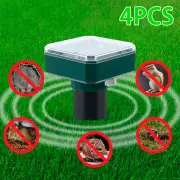 4 Pack Solar Mole Repellent Waterproof Outdoor Ultrasonic Snake Repeller NuZbw