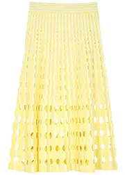Jonathan Simkhai Jax Open-knit Midi Skirt - Yellow - XS (UK6 / XS) XS (UK6 / XS)