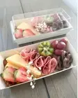 Charcuterie Favor Rectangle Grazing Box w/ Mini Forks for Individual Food Favor