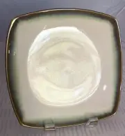 NEW Better Homes Gardens Garner Brown Blue Edge Square Salad Plates 4 Available