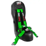 RZR Bump Seat & Green Harness w/Auto Buckle Polaris XP 1000 Turbo S 900/1000