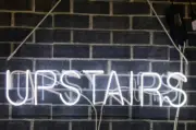 Upstairs upper Floor Acrylic 32"x6" Neon Light Sign Lamp With Dimmer Wall Decor