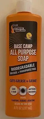 D2W Guide Gear Base Camp All Purpose Soap 8 Oz