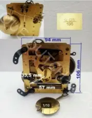 NEW OLD STOCK HERMLE 141-*** CLOCKWORK 12 CM FOR MANTEL CLOCK