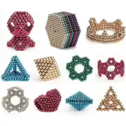 j6i 216Pcs Set 6-color 5mm DIY Magnetic Balls Magnet Buckyballs d0U Neocube Educational Toy
