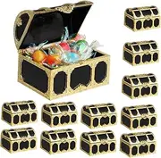 Alipis 12 Pcs Mini Treasure Chests Mini Pirate Chest Themed Containers Favors Small Chest Wedding Favor Boxes Party Vintage Candy present Boxes Bulk Pirate Decorations Prize Bin Golden