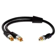 Ultra Series RCA Y-Adapter (12 Inches) - 2-Male to 1-Female for Digital Audio...