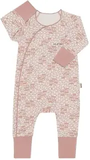 Bonds: Long Sleeve Newbies Coverall - Heart Check Sweet Mauve (Size 0000)