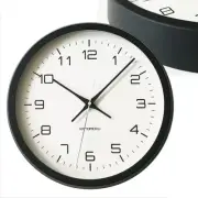 KATOMOKU muku clock 11 black radio clock continuous second hand km-94 φ306mm