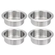 4 Pcs 201 Stainless Steel Drop-in Cup, 1.38"x4.2" Drink Can Holder, Silver