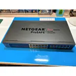 NETGEAR JGS524PE 24埠-12埠POE 簡易網管1000M GIGA高速POE供電 VLAN QOS對應