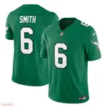 男式 NFL 費城老鷹隊 DEVONTA SMITH 2023-24 淺綠色限量美式足球球衣