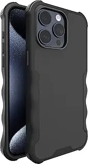 Smartish iPhone 15 Pro Max Protective Case - Gripzilla Compatible with MagSafe [Rugged + Tough] Heavy Duty Armored Slim Cover with Drop Protection - Black Tie Affair