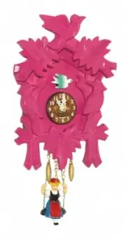 ISDD Kuckulino Black Forest Clock with quartz movement and.. TU 2002 SQ pink NEW