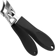 Curved Nail Clippers - Slanted Nail Clippers, Finger Nail Clippers, No Splash Nail Scissors Manicure Tools | Wide Jaw Opening Slanted Long Handle No Splash Fingernail Clippers for Seniors Adult Women