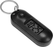 [Kisangel] Electronic Watch Key Chain Digital Watches for Women Student Digital Watch Fob Pocket Keychain Watch Clip on Watch Pocket Watch Digital Watch Strap Blind Black Plastic