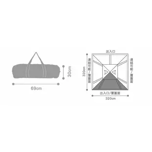 【LOGOS 日本 新款NEOS綠楓320連結炊事帳 】 71807001/炊事帳/LOGOS/可連結帳篷/悠遊山水