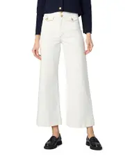 Joe's Jeans The Ellia High Rise Wide Leg Ankle Jeans in Milk