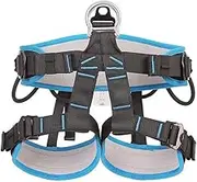 Waist protection climbing harness,half body safety belt for tree climbing,caving,rappeling,adjustable safety harness with waist and leg pad,fall arrest harness with D-rings