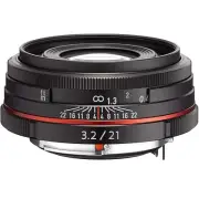 PENTAX Thin Wide Angle Single Focus Lens HD PENTAX-DA 21mm F3.2AL Limited Black