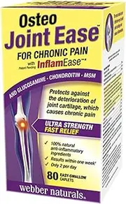 Webber Naturals Osteo Joint Ease with InflamEase and Glucosamine Chondroitin MSM 80 Caplets