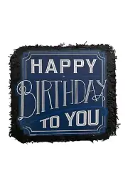 Ya Otta Happy Birthday Pinata Pull String Party (19.25" L x 17.25" W x 3.5" H)