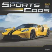 BrownTrout, Sports Cars American Plato 2025 Wall Calendar