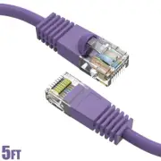 5FT Cat5E RJ45 Ethernet LAN Network UTP Snagless Patch Cable Pure Copper Purple