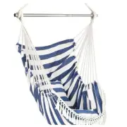 4 ft. Portable Bohemian Hanging Hammock Chair with Cushion and Steel Spreader in