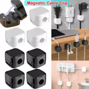 12X Magnetic Cable Wire Clips Cord Lead Organiser Tidy USB Charger Cable Holder