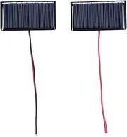 2 Pcs Small Solar Panels, 5V 0.3W 60MA 68x36mm, Micro Mini Polycrystalline Cells for Light, Phone Charger, Flashlight