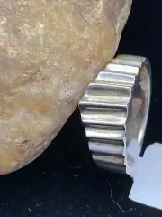 Native American Navajo Folded Sterling Silver Ring Size 7.5 10920