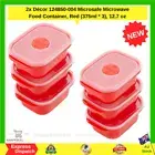 2x Decor 375mL Microsafe Microwave Food Container, Red | BRAND NEW FREE SHIPPING