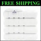 Luxury 4-Piece Extra Large Bath Towel Set - 100% Cotton, Super Soft White Towels