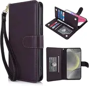 [Procarcasa] for Galaxy A53 Wallet Case,for Sasmung Galaxy A53 5G Case[7 Card Holders][Wrist Strap] PU Leather Wallet Shockproof Stand Kickstand Magnetic Clourse Phone Cover-Dark Purple