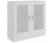 Vitrine Cabinet White 82.5x30.5x80 cm Engineered Wood