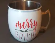 Holiday Time 20 Oz Merry And Bright Christmas Mocscow Mule Cup Mug